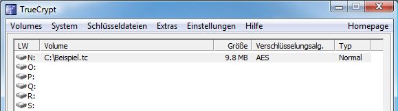 TrueCrypt-Eingebunden