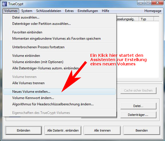 TrueCrypt-NeuesVolume